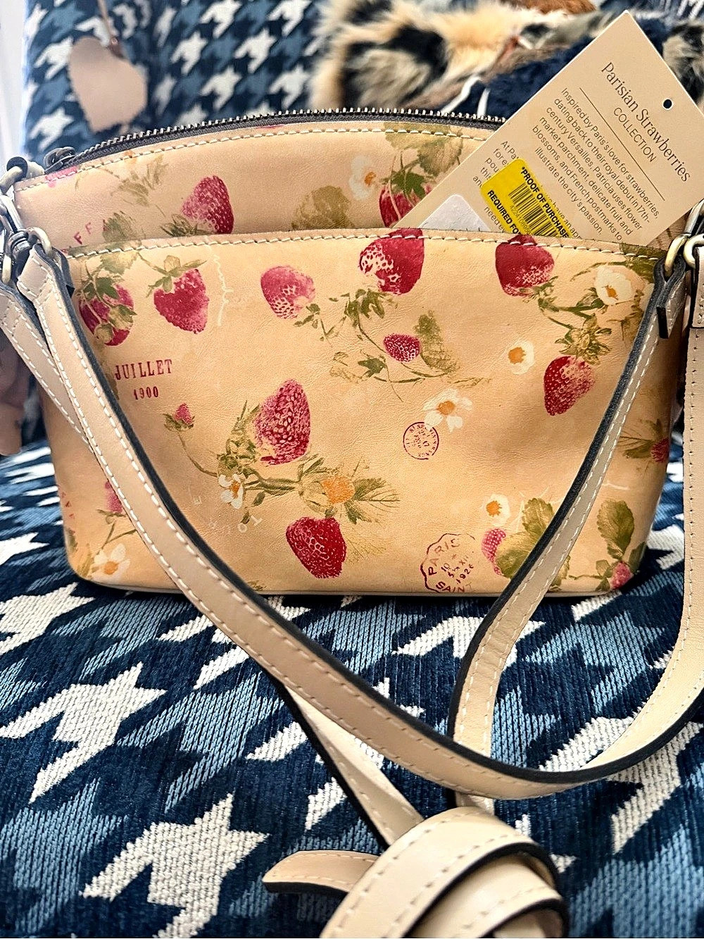 Patricia Nash Mignon Wristlet Crossbody Tan & Pink NWT